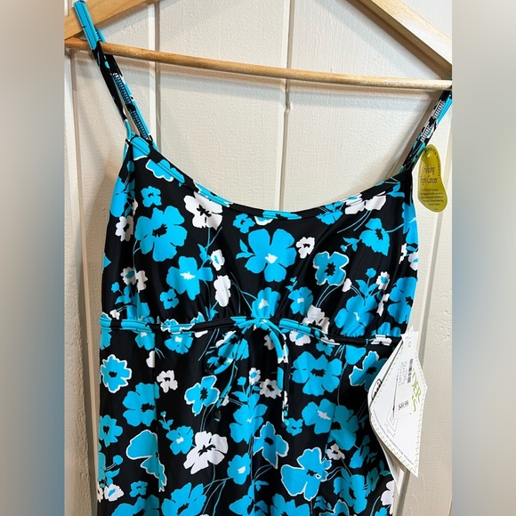 Fashion Bug Blue and Black one Piece Swimsuit - Picture 10 of 10